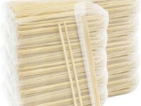 UEJYWUY 1000 Pairs 8 Inch Disposable Chopsticks, Separated Sleeved Individually Clear Packaged Wrapped Disposable Bamboo Chopsticks, Bamboo Wooden Chopsticks for Noodles, Sushi, Asian Food