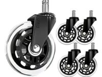 UIRIO Office Chair Wheels - Set of 5 Heavy Duty Casters for Home Office - Universal Stem Size for All Floors - Smooth & Quiet Rolling - Protects Hardwood Floors - Easy Replacement Caster Wheels