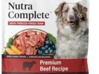 ULTIMATE PET NUTRITION Nutra Complete, 100% Freeze Dried Veterinarian Formulated Raw Dog Food with Antioxidants Prebiotics and Amino Acids (16 oz., Beef)