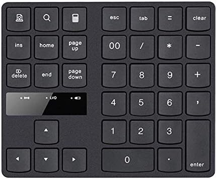 USB Numeric Keypad Cordless 2.4G Wireless Portable Slim Mini Number Pad for Laptop Desktop PC Full Size - axGear