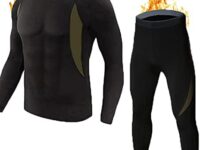 UYTWQS Thermal Underwear for Men, Long Johns Set with Fleece Lined, Cold Weather Underwear Set for Men Warm Base Layer