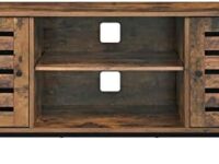 VASAGLE TV Stand for 50 Inches Televisions, TV Bench Entertainment Center, 43.3"L x 15.7"W x 19.7"H, Rustic Brown ULTV43BX4