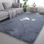 Vafodo Shaggy Area Rugs for Bedroom Living Room Ultra Soft Fluffy Throw Carpets for Girls Boys Kids Play Room Modern Home Decor Soft Fluffy Rugs (2X3 Feet, Dark Grey)