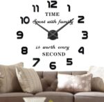 Vangold Modern 3D Acrylic Mirror Metal Luxury Frameless Large Wall Stickers Clocks Style Watches Hours DIY Room Decor Home Decorations