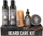 Viking Revolution - Beard Conditioner Kit - Beard Grooming Kit for Men - Softens, Smoothes & Soothes - with Beard Wash & Conditioner, Beard Oil, Beard Balm and Beard Comb