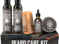 Viking Revolution - Beard Conditioner Kit - Beard Grooming Kit for Men - Softens, Smoothes & Soothes - with Beard Wash & Conditioner, Beard Oil, Beard Balm and Beard Comb