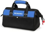 WORKPRO 13-inch Tool Bag, Wide Mouth Small Tool Bag with Inside Pockets for Tool Storage