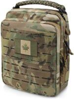 WYNEX Tactical Large Admin Molle Utility Pouch, Molle Admin Pouch with Webbing Insert Panel EDC Tool Pouch of Double Layer Design for Modular Medical Pouch Include C.A Flag Patch