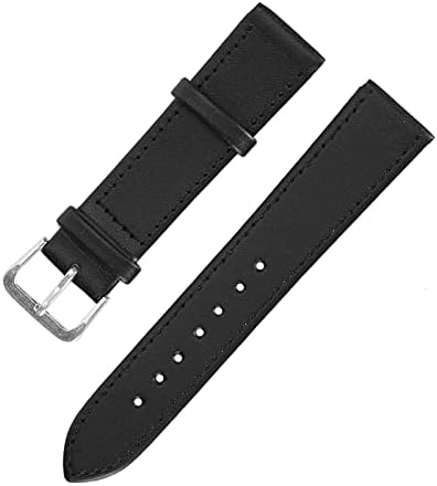 Watch Accessory, Soft Material Comfortable Strong Durability PU Leather Watch Band for Watch Repair Shop for Home(20mm black)