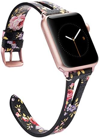 Wearlizer Compatible with Apple Watch Band 38mm 40mm 41mm 42mm 44mm 45mm 49mm Women, Hollowed Leather iWatch Bands Strap Wristband Bracelet for Apple Watch Series 9/8/7/6/5/4/3/2/1/SE/Ultra/Ultra 2