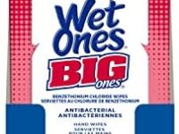 Wet Ones Big Ones Antibacterial Hand Wipes, Fresh Scent Wet Wipes, 28 Count (Pack of 12)