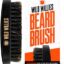 Wild Willies Natural Boar Bristle Beard Brush for Men - Professional Beard and Mustache Grooming Brush with Ergonomic Wooden Handle - Small Travel Pocket Size Beard Detangler, Smoothens, Softens