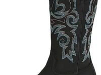 Women's Cowboy Boot Western Square Toe Distressed Cowgirl Boots