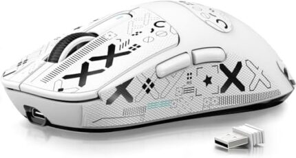 X3 SUPERLIGHT Wireless Gaming Mouse + Griptape, 49g Triple Mode Ergonomic Computer Mouse, PAW3395 26K DPI Sensor, 200h Battery Life, Programmable Buttons, Gaming Accessories for PC/Laptop/Mac