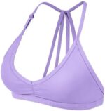 YEOREO Workout Sports Bras for Women Padded Strappy Open Back Gym Bra Lorelie Light Impact Criss Cross Yoga Crop Top