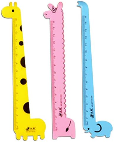 Yevison 3Pcs 15cm Cute Giraffe Animal Ruler Office Supplies Creative Stationery Kawaii Rulers random Excellent Quality and Popular