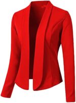 Yihaojia Womens Blazer Suit Open Front Cardigan Long Sleeve Casual Work Office Slim Fit Blazer Jacket for Ladies