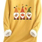 Yihaojia Women's Warm Soft Cosy Pullover Sherpa Lined Fleece Sweatshirts for Women Winter Fleece Tunic Tops Long Jumper Tops