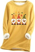 Yihaojia Women's Warm Soft Cosy Pullover Sherpa Lined Fleece Sweatshirts for Women Winter Fleece Tunic Tops Long Jumper Tops