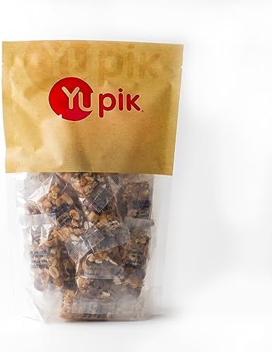 Yupik Almond Caramel Mini Bars, 454 g, Individually Wrapped, Healthy Snack, Nut Bars, Crunch Bars, Gluten-Free with Almonds, Peanuts, Honey, Peanut Butter Snack On the Go