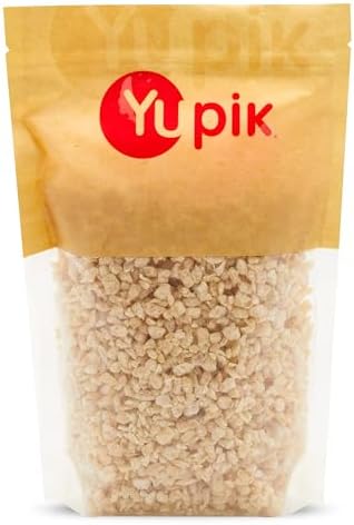 Yupik Crystallized Ginger, Mini Chips, 1 kg, Kosher, Vegan, Small Diced Pieces, Candied Ginger, Cane Sugar Coating, Chopped Pieces, Sulphite-Free, Sweet Snacks, Ideal for Baking, Teas, Beverages