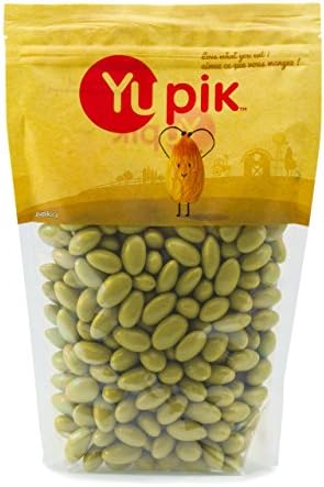 Yupik Matcha Green Tea Almonds, 1 kg, 6 Count, Kosher, Natural Flavors, Whole Nuts, Almonds Dipped in White Chocolate, Matcha Flavored Snacks, Matcha Latte Inspired, Smooth & Crunchy, Unique Sweet Snacks