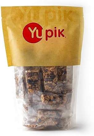 Yupik Peanut Butter And Jam Mini Bars, 454 g, Individually Wrapped, Healthy Snack, Nut Bars, Crunch Bars, Gluten-Free with Peanuts, Honey, Raisins, Cranberries, Peanuts, Almonds, Apricots, Snack On the Go