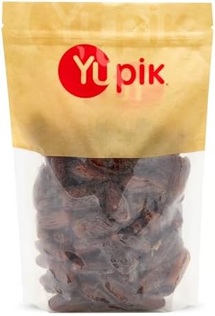 Yupik Pitted Dates, 1 kg, Gluten-Free, Kosher, Vegan, Whole Dried Fruits, No Pits, No Added Sugar, Sulphite-Free, Source of Fiber, Healthy Snacks, Ideal for Baking, Topping & Blended Drinks