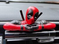 ZKTSRY 3 Pcs Deadpool Car Accessories,Classics Anime Figures Model for Home, Car, Desk and Computer Decorations (Style 1)