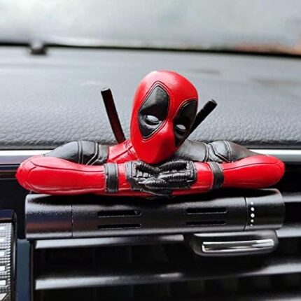 ZKTSRY 3 Pcs Deadpool Car Accessories,Classics Anime Figures Model for Home, Car, Desk and Computer Decorations (Style 1)