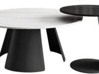 end Tables Living Room Table,Coffee Table Black,Space Saving Furniture,Coffee Table Set Side Table for Small Spaces (Size : B)