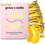 grace & stella Under Eye Mask - Reduce Dark Circles, Puffy Eyes, Undereye Bags, Wrinkles - Gel Under Eye Patches, Vegan Cruelty-Free Self Care by grace and stella (24 Pairs, Gold)