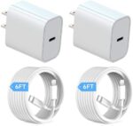 iPhone Charger Fast Charging [MFi Certified] 20W Wall Charger Block with 6FT Compatible with iPhone 14/14 Pro/14Pro Max/13/13 Pro Max/12/12 Pro Max/11/Xs Max/XR/X (iPhone 14/13/12/11/X)