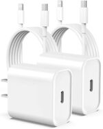 iPhone Charger [MFi Certified],2Pack 20W PD 3.0 USB C Charger Block with 6FT USB C to Lightning Cable,Fast Charging Plug Compatible iPhone 14/13/12/11 Pro/Max/XR/XS/Plus/iPad