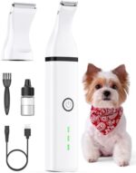 oneisall Dog Clippers/Dog Paw Trimmer with Double Blades 2 in 1 Quiet Dog Grooming Clippers/Cordless Pet Hair Trimmers for Large Medium and Small Dogs Cats Animals Paws, Eyes, Ears, Face, Rump