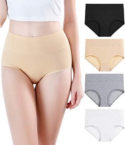 wirarpa Women's High Waist Modal Viscose Underwear Ladies Soft Breathable Full Brief Panties