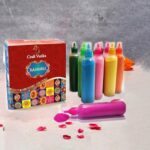 CraftVatika Rangoli Colour Powder Tube Kit Diwali Decoration Items Bottles Tool Floor Art Rang for Home Navratri Pongal Pooja Mandir Decor (Pack of 12)