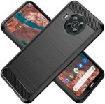 KOARWVC Phone Case for Nokia X100 Case, TA-1399 Case Carbon Fiber Shockproof Rugged Shield Anti-Scratch Soft TPU Back Cover Cases for Nokia X100 (Black)