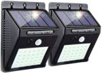 Lightingift Upgraded Solar Lights Outdoor 30 LED Wireless Waterproof Security Solar Motion Sensor Lights for Patio, Deck, Yard, Garden wiht Motion Activated Auto On/Off (2-Pack)