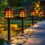 PEVOROS Solar Lights for Outside,10 Pack Flickering Flame LED Solar Outdoor Lights, Waterproof Solar Garden Lights Maintain 10 Hours of Lighting for Christmas, Garden, Landscape, Path, Yard, Patio…