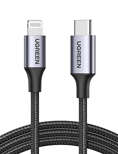 UGREEN USB C to Lightning Cable Braided MFi Certified Type C to Lightning Fast Power Delivery Charger Cord Data Sync Compatible for iPhone 14 Pro Max 13 12 Pro 11 Pro, XS XR, 8, iPad Pro 12.9, 6FT