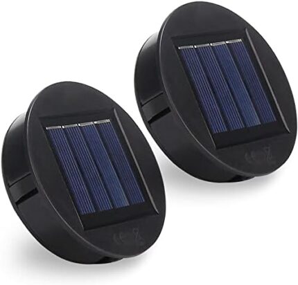 2 Pack Solar Lights Replacement Top, Solar Light Parts, LED Solar Panel Lantern Lid Lights, Outdoor Lantern Solar Replacement Parts, Garden Patio Decor Light up Your Space (3.15in)