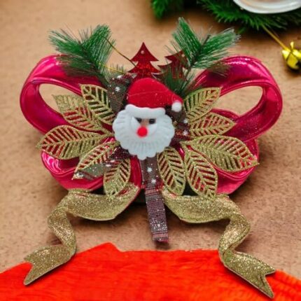 Ascension Christmas Bow Wreaths for Front Door Decoration Entrance Table Tree Wall Door Hanging Ornaments Christmas Decorations Items for Home Office Indoor Outdoor