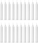 AuraDecor Pack of 20 Stick Candles || Especially Meant for Healing, Chakras, Ritual Candles, Decoration, Lighting, Home Decor || Burning Time 2.5 Hours Each (White)