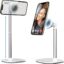 Cooper MagStand, Height Adjustable iPhone Stand for Desk | Magnetic Phone Holder for Desk, Cell Phone Stand for Recording, MagSafe Accessories for iPhone 16 (Pro Max Plus) 15/14/13/12 (White)