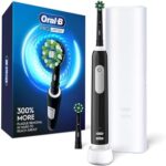 Oral-B Pro Limited Electric Toothbrush, Black, Rechargeable Power Toothbrush with 2 Brush Heads and Travel Case