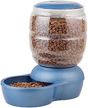 Petmate Replendish Feeder with Microban Automatic Cat and Dog Feeder 4, Pearl Peacock Blue