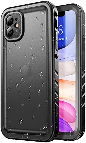 SPORTLINK Waterproof Case for iPhone 11, Full Body Heavy Duty Protection Full Sealed Cover Shockproof Dustproof Built-in Clear Screen Protector Rugged Case for iPhone 11 6.1 Inch