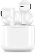 Ture Wireless Earbuds Bluetooth Ear Buds Noise Cancellation in Ear Headphones IPX5 Waterproof 24H Playtime Hi-Fi Stereo Earphones Wireless Headstes with Mic for iPhone/Samsung/Android - White