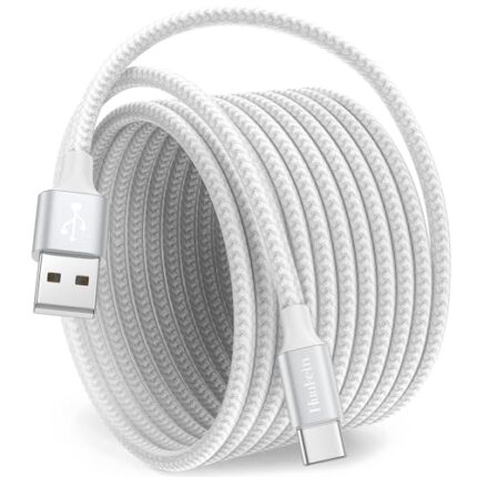 USB C Cable 10ft, Long USB A to USB C Charger Cord, Type C Fast Charging Cable for iPhone 16 15 Pro Max Plus, for Samsung Galaxy S22 S21 S20 S10 Note 20 10, White